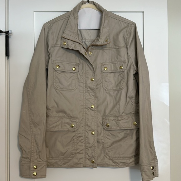 J. Crew Resin-coated twill field jacket Khaki - Picture 2 of 6